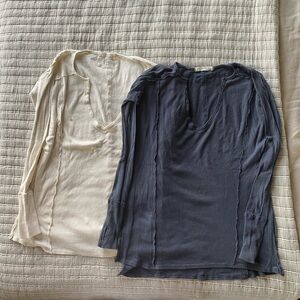 We The Free Gray Textured Top